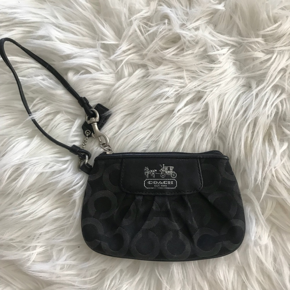 Black coach wristlet